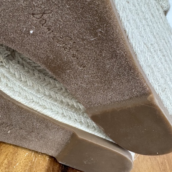 New Womens Sam Edelman Vada Beige Strappy Woven Espadrille Wedge Sandals Size 9 - Picture 8 of 8